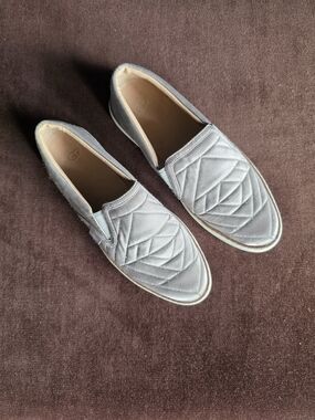 UGG Quilted Slip-On Loafers in Light Gray